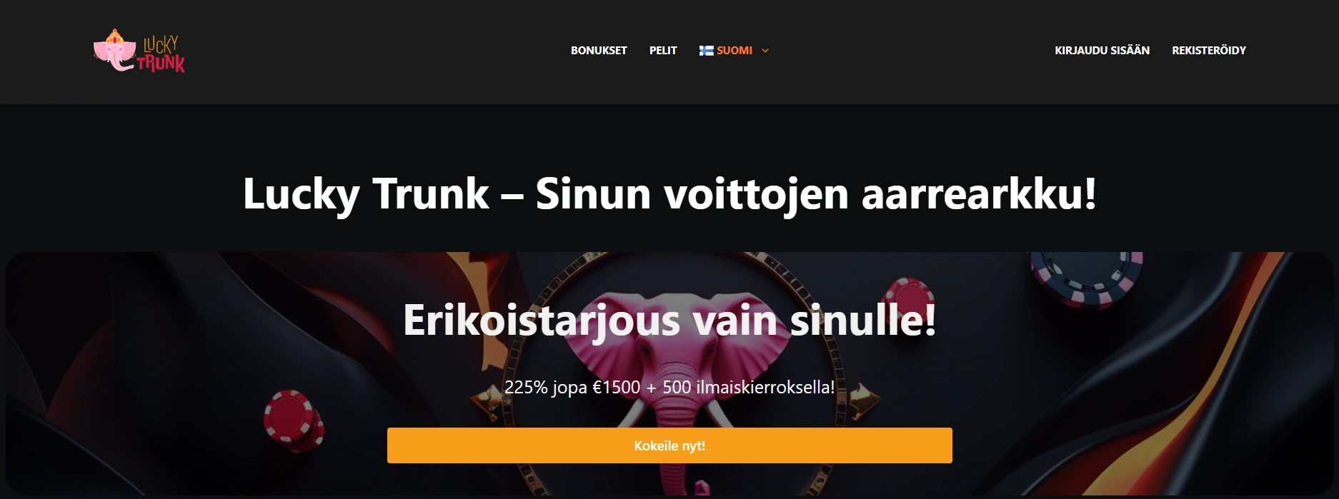 mga kasinot luckytrunk kasino pääsivu