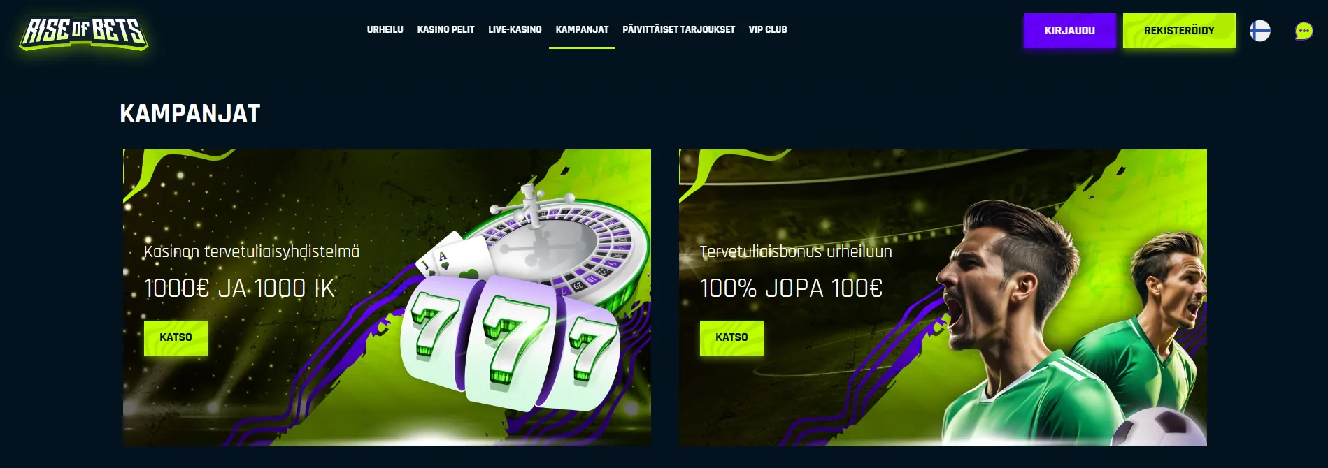 mga kasinot riseofbets casino kampanjat